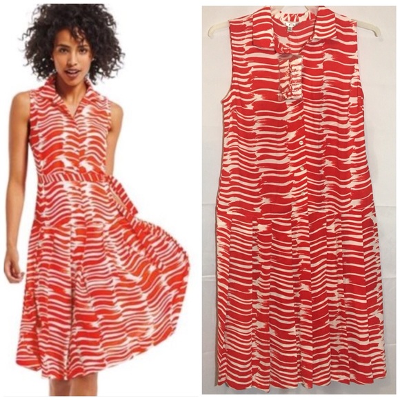 CAbi Dresses & Skirts - Cabi brushstrokes midi dress with sash NWOT